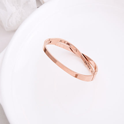 Vroue se Warm Styl Romeinse Syfer Diamantarmband