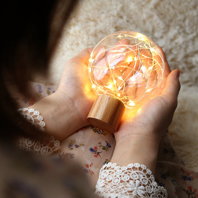 LED Crystal Ball Light Fairy Lamp USB Charging Wire String Table Lights For Party Wedding Christmas Bedroom Decoration