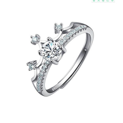Vroulike Ring Nagemaakte Moissaniet Diamantring Vroulik