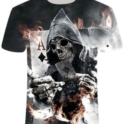 Personalized Street Skull T-shirt Short Sleeves