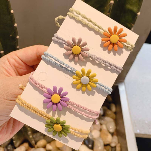 Letterkunde En Kuns Klein Madeliefie Haarring Elegante Styl Lieflike Blom Haarrekkie Baba Haarrekkie Pak