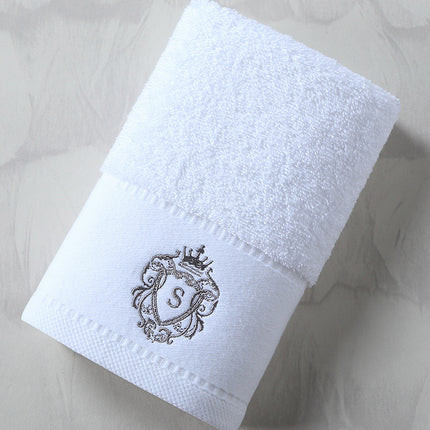 Suiwer Katoen Badhanddoek Oorgroot Geborduurde Absorberende Gesigshanddoek