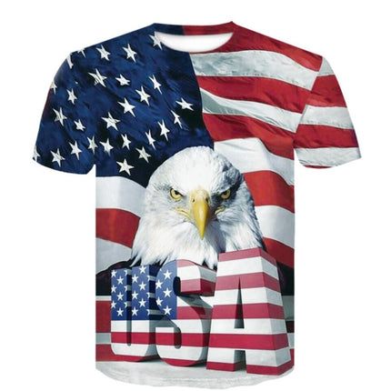 Digital Printing Casual Men's Round Neck Short Sleeve