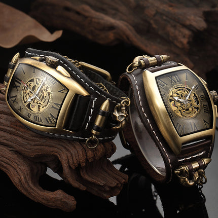 European And American Style Punk Men's Fashion Skull Casual Hollow