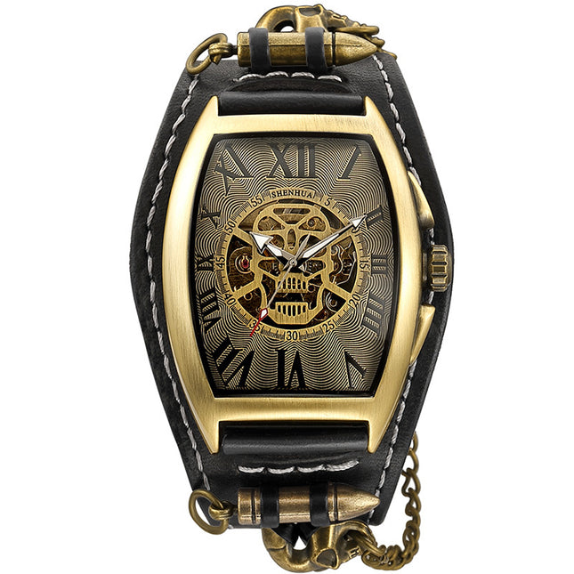 European And American Style Punk Men's Fashion Skull Casual Hollow