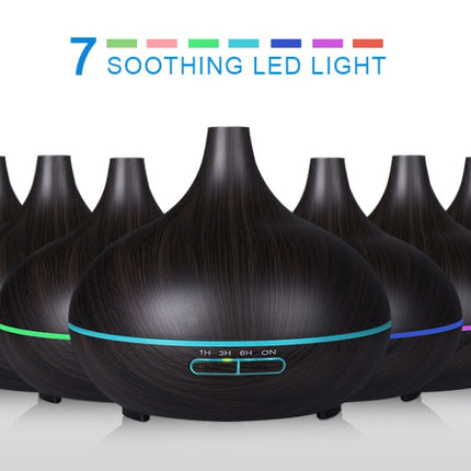 Creative Home Appliance Full Wood Grain Remote Control Aromatherapy Lamp