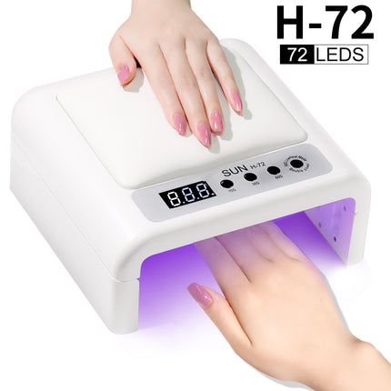 UV Led Naellamp vir Gel Naellak Vasklem Naels Uitharding, Groot UV Naellamp Uitharding Naeldroër Met Naelarmrus vir Naelkuns Naeltegnikus Salongebruik