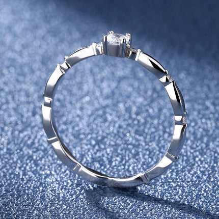 Moissanite Mode Diamant Trou Ring