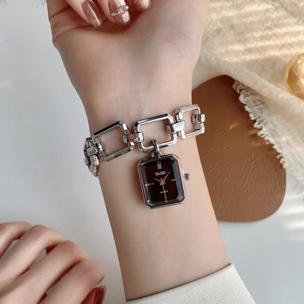 Vroue Dekoratiewe Horlosie Met Vierkantige Hanger En Armbandstyl