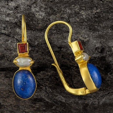 He Cheng Craftsman Creative Turquoise Earrings Female
