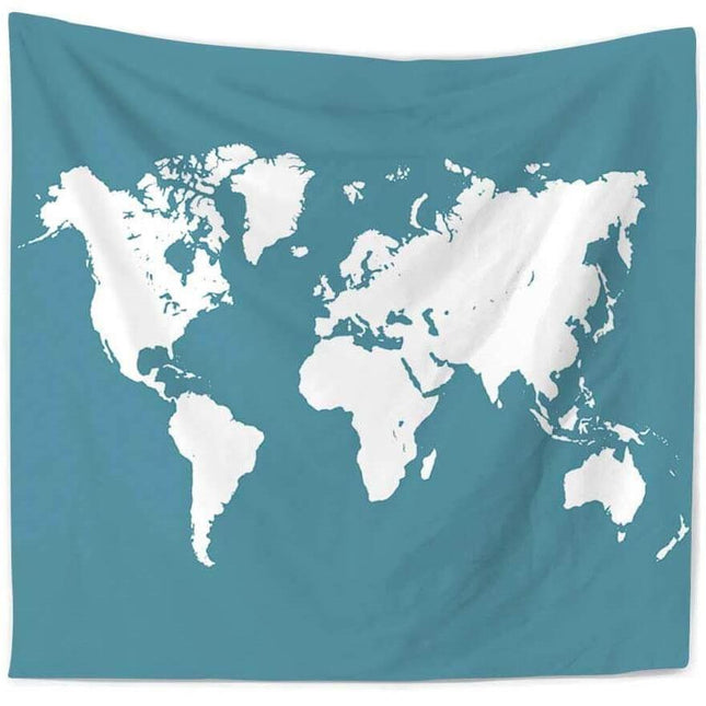 Minimalist Map Tapestry