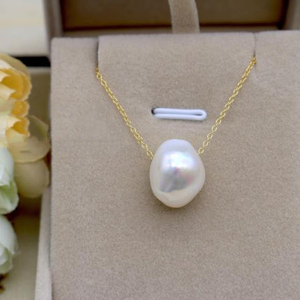 13mm Large Shaped Baroque Pearl Pendant Earring Set