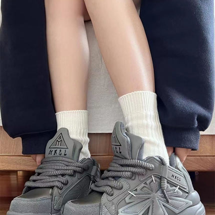 Niche Bread Korean Style Thick Bottom Heightened Daddy Shoes