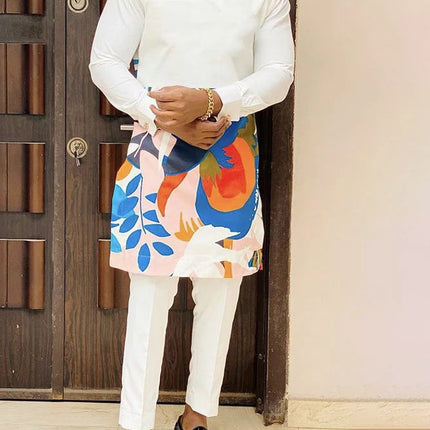 Men Leisure Set Suit Printed Shirt And Pants