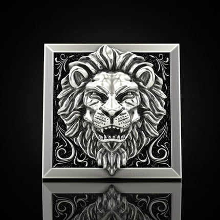 Two sets of vintage lion rings