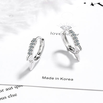 Women's Korean-style Diamond-embedded Gold-plated Ins Internet-famous Versatile Earrings