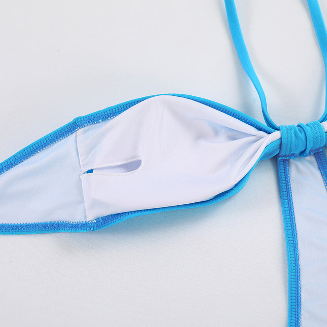 Lace-up One-piece Swimsuit Women's Halter Design Sense