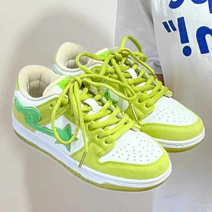 Apple Green Retro Casual Sneakers Men's Platform Sneaker