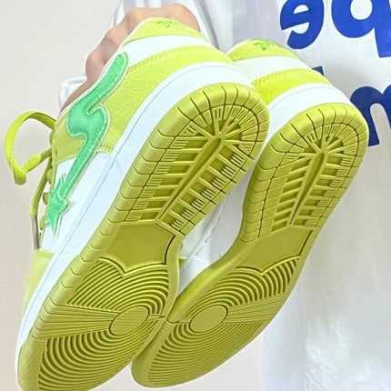 Apple Green Retro Casual Sneakers Men's Platform Sneaker