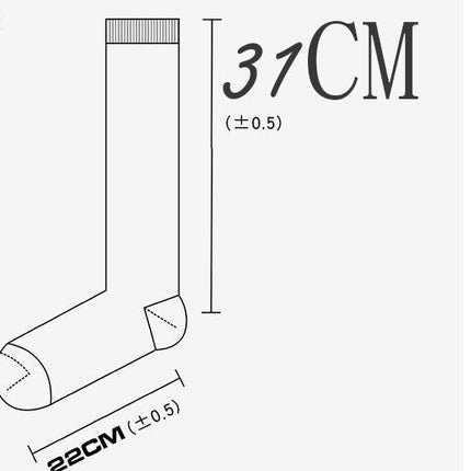 Men's High Solid Color Breathable Sweat Absorbing Terry Long Socks