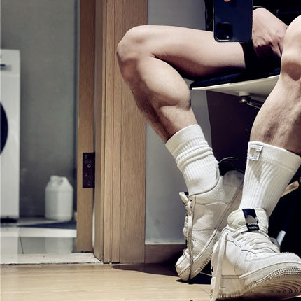 Men's Cotton Solid Letter Extra Thick Socks