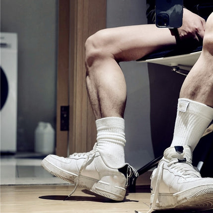 Men's Cotton Solid Letter Extra Thick Socks