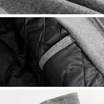 Warm-keeping Cotton Clothing Korean Loose Horn Button Short Woolen Overcoat