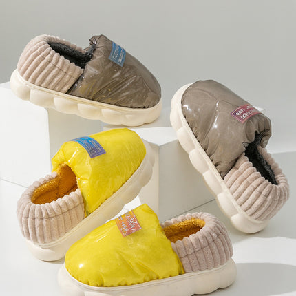 Cotton Slippers Warm Waterproof Outer Wear Thick-soled Heel Covered Cotton Shoes