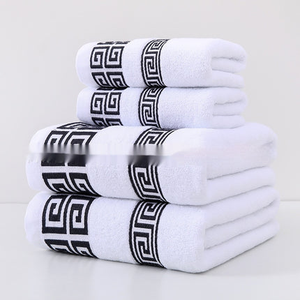 Wye Satyn Jacquard Strand Katoen Badhanddoek