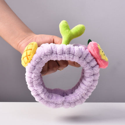 Cartoon Pineapple Bean Sprouts Grass Hair Ring Women's Raw Face Wash Makeup Headband