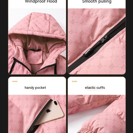 Autumn And Winter Casual Printing Popular Padded Hooded Cotton Coat Men