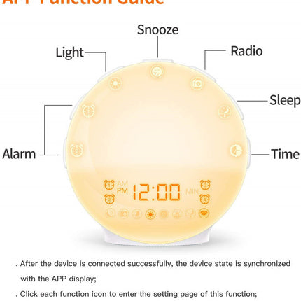 Simulation Nature Sounds Sleeping Light Alarm Clock