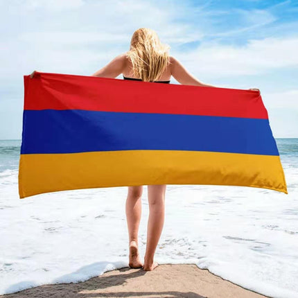 Gestreepte Nordiese INS-windstrandhanddoek