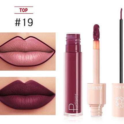 Pudaier Dubbele Lipstiffie Lipglans Vloeibare Lipstiffie