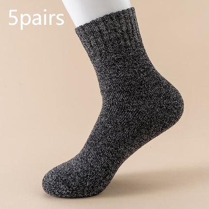 Herfs en winter fleece-gevoerde opgestopte warm middelkuit-effekleurige sokkies