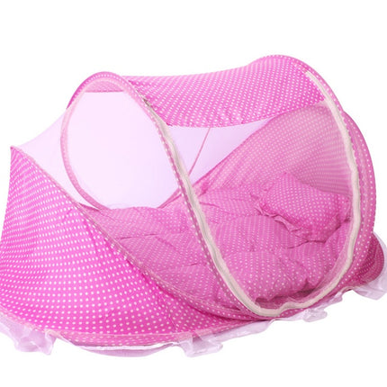 Baby foldable encrypted zipper mosquito net