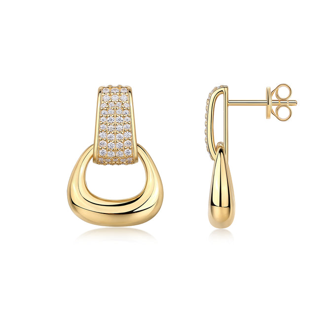 Allesomvattend - Topgehalte Moissaniet Luukse, Modieuse En Ligluukse Juweliersware, Silwer Knopoorbelle S925 Versilwer Met Goud