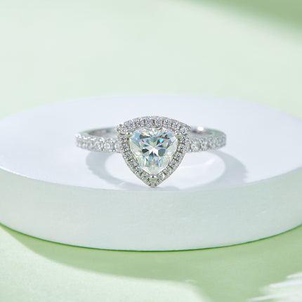 Driehoekige Moissanite-stel Met Topgehalte Moissanite Luukse En Modieuse Ligte Luukse Juweliersware Silwer Ring S925 Silwer Geëlektroplateer Met Platinum