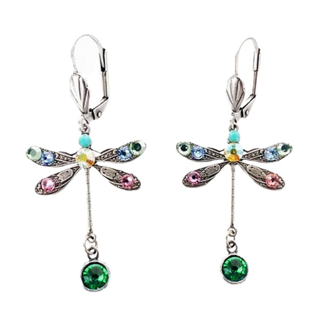 Personalized Fashion Colorful Crystal Dragonfly Earrings