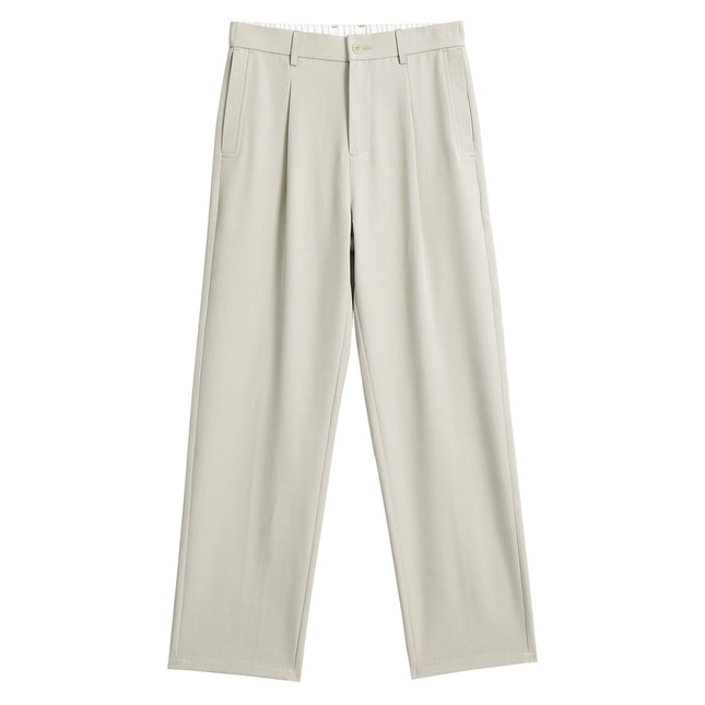 Anti-Wrinkle Woven Casual Loose Straight Drooping Suit Pants