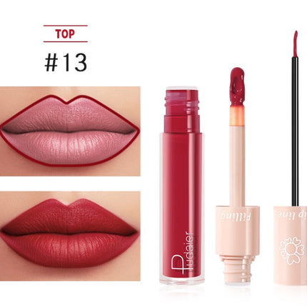 Pudaier Dubbele Lipstiffie Lipglans Vloeibare Lipstiffie