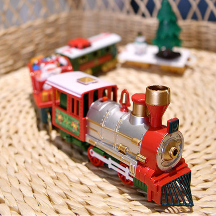 Toy Train Set with Lights and Sounds Christmas Train Set  Railway Tracks Battery Operated Toys