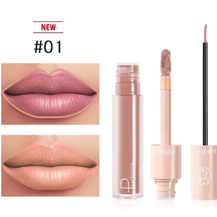 Pudaier Dubbele Lipstiffie Lipglans Vloeibare Lipstiffie