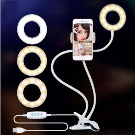 LED Selfie Ring Light for Live Adjustable Makeup Light-8cm Stand