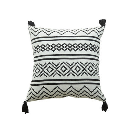 Nordiese Marokko Chenille Geometriese Sierkussing Jacquard Kwastjie