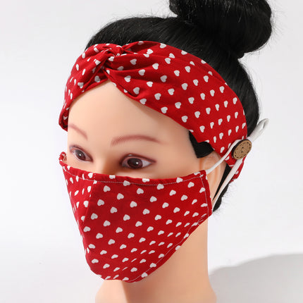 Pure cotton headband mask set