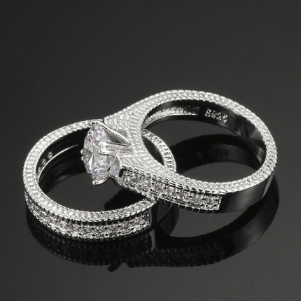 Warm Europese en Amerikaanse verloofringe diamantstelle ringjuweliersware