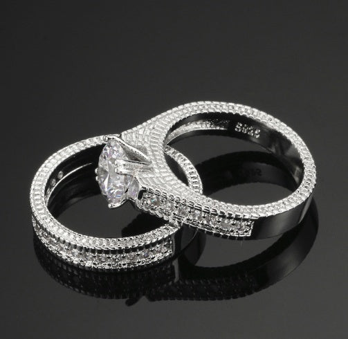 Warm Europese en Amerikaanse verloofringe diamantstelle ringjuweliersware