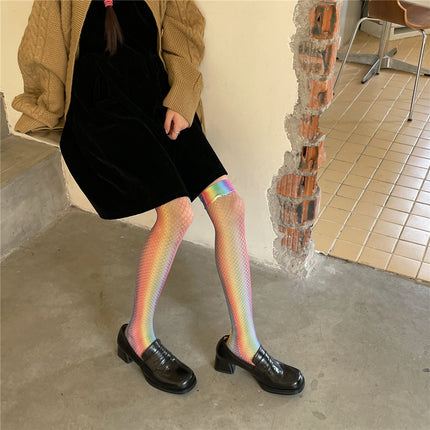 Thigh Mesh Stockings Color Women's Socks