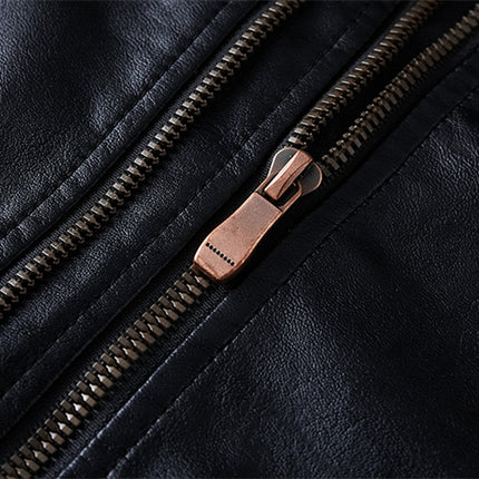 Large Size Men's Suit Parker Leather Jacket